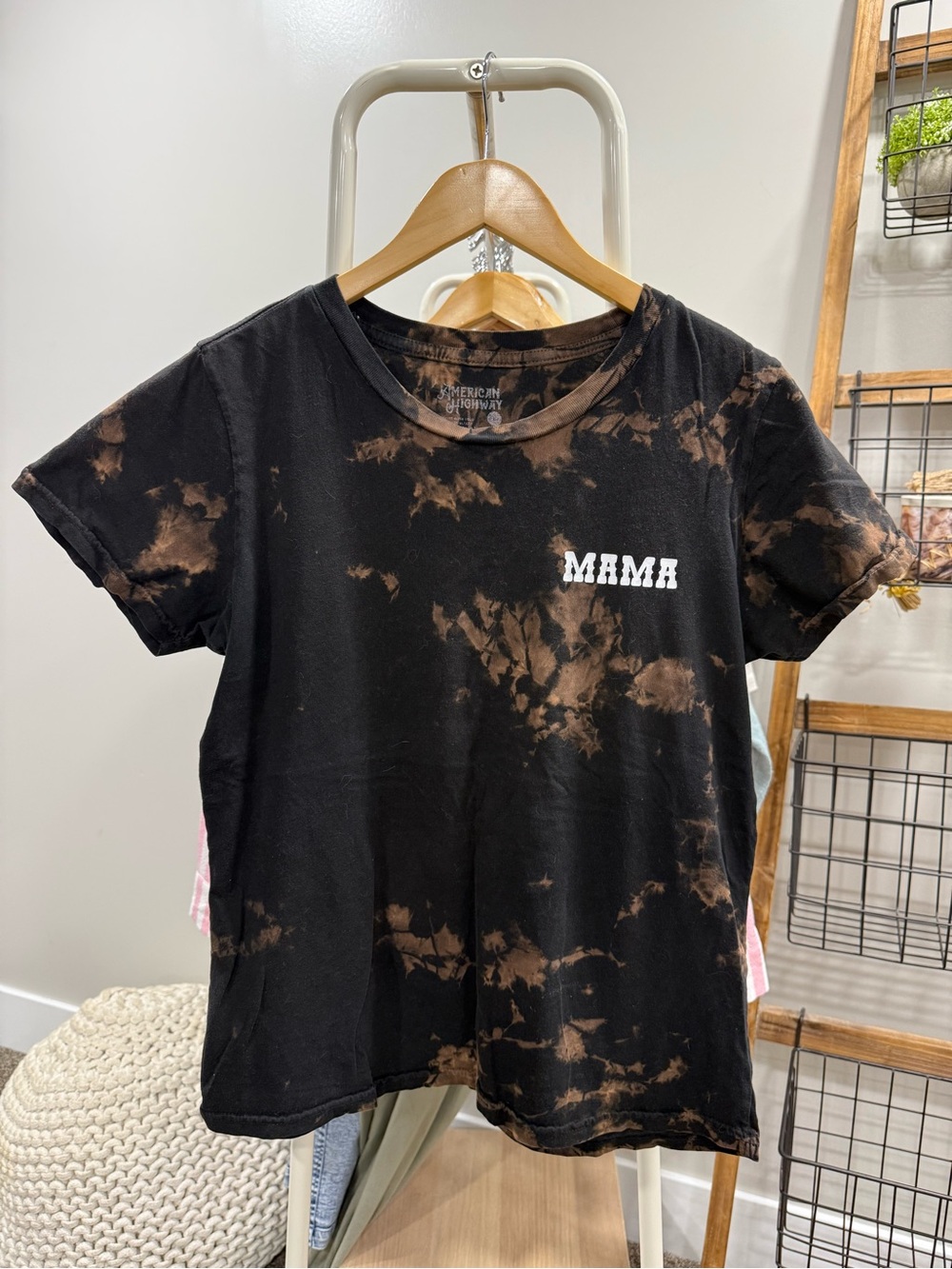 MAMA Tie-Dye Black & Brown Graphic Tee